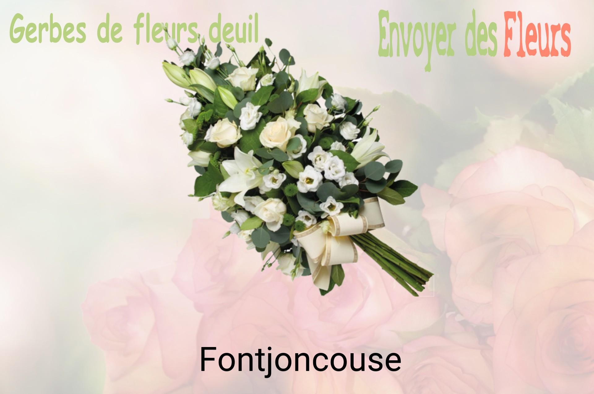 Gerbe de fleurs de deuil livrée à Fontjoncouse